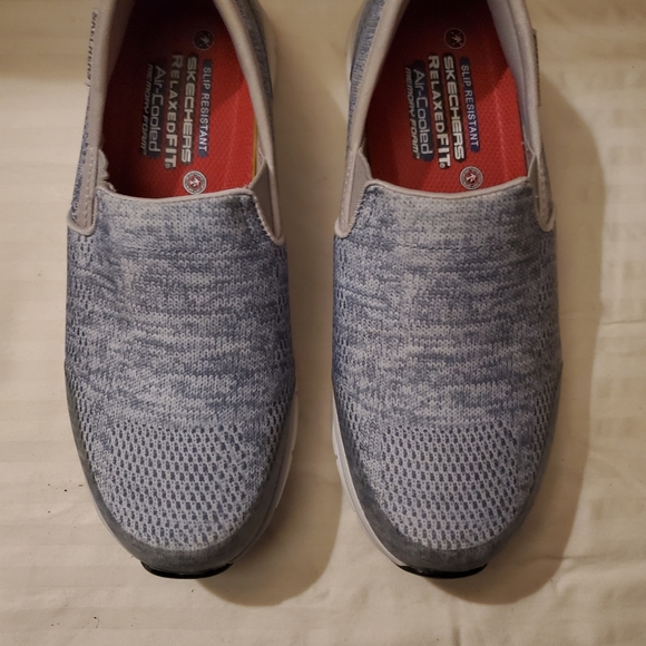 slip resistant skechers relaxed fit air cooled memory foam